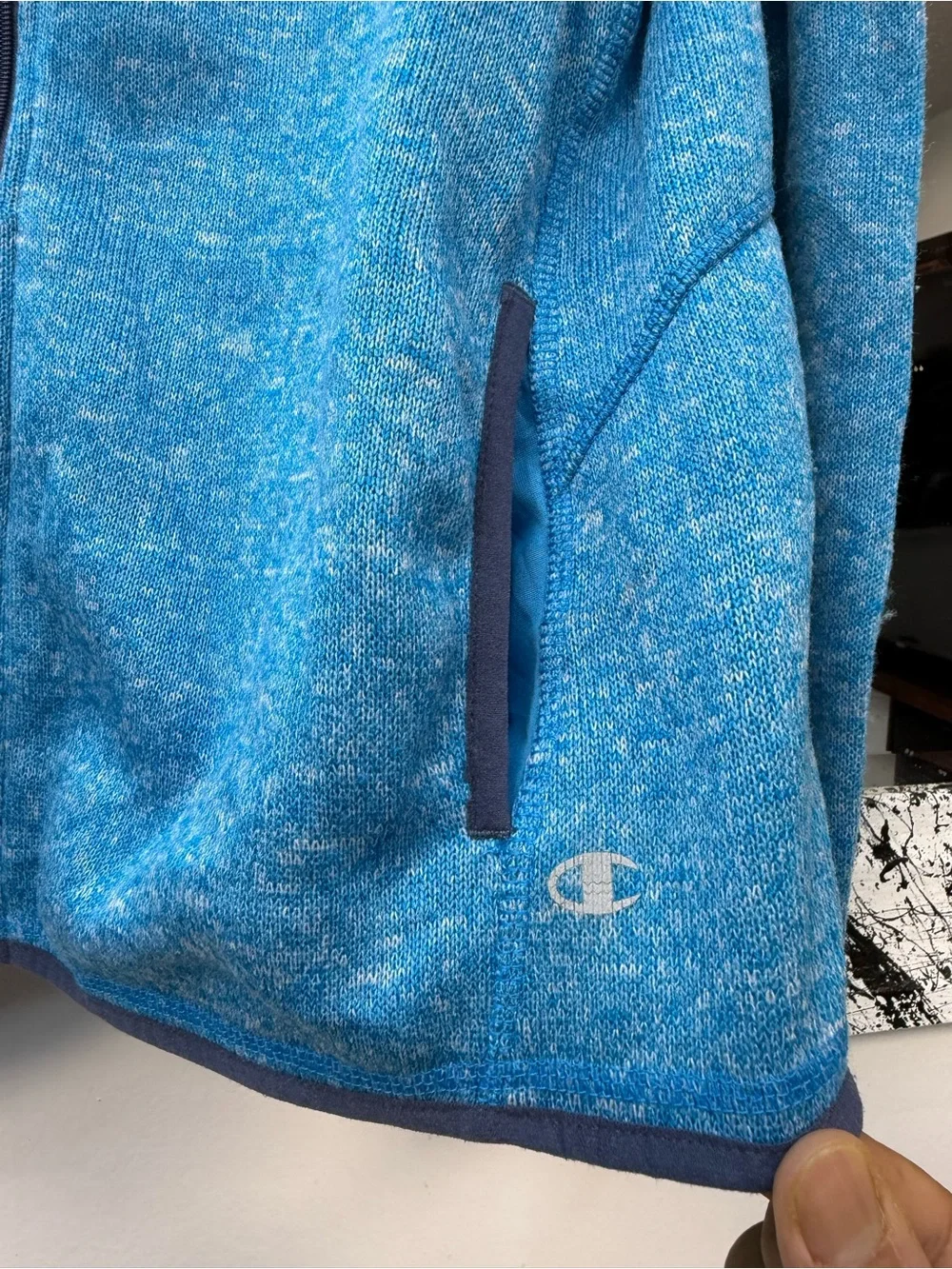 Champion Blue Lightweight Full-Zip Shirt Jacket - Picture 3 of 6